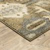 8' X 11' Tan And Gold Medallion Area Rug