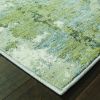 7' X 10' Blue Green Power Loom Area Rug