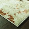 8' X 11' Beige and Black Power Loom Area Rug