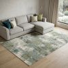 8' X 11' Blue Green Power Loom Area Rug