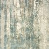 6' X 9' Blue And Gray Abstract Hand Loomed Distressed Area Rug