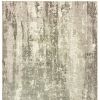 6' X 9' Gray And Ivory Abstract Hand Loomed Distressed Area Rug