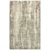 6' X 9' Gray And Ivory Abstract Hand Loomed Distressed Area Rug