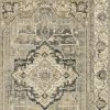 10' X 13' Beige And Gray Medallion Distressed Area Rug