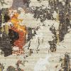 9' X 12' Beige and Black Power Loom Area Rug