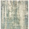 8' X 10' Blue And Gray Abstract Hand Loomed Distressed Area Rug