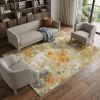 10' X 13' Beige Gold And Ivory Abstract Area Rug
