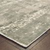 10' X 14' Gray And Ivory Abstract Hand Loomed Distressed Area Rug