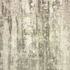 10' X 14' Gray And Ivory Abstract Hand Loomed Distressed Area Rug