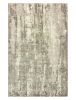 10' X 14' Gray And Ivory Abstract Hand Loomed Distressed Area Rug