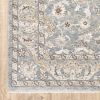 10' X 13' Blue And Ivory Oriental Distressed Area Rug