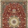 4' X 6' Red And Ivory Floral Medallion Area Rug