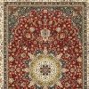 10' X 13' Red And Ivory Floral Medallion Area Rug