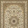 5' X 8' Ivory And Beige Floral Medallion Area Rug