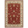 4' X 6' Red And Ivory Oriental Area Rug
