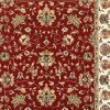 10' X 13' Red And Ivory Oriental Area Rug