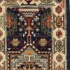 6' Blue And Ivory Wool Handmade Runner Rug