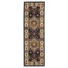 12' Blue And Ivory Wool Handmade Runner Rug