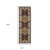 12' Blue And Ivory Wool Handmade Runner Rug
