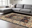 8' X 11' Blue And Ivory Medallion Area Rug