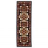 6' Blue And Beige Wool Handmade Runner Rug