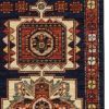6' Blue And Beige Wool Handmade Runner Rug
