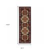 12' Blue And Beige Wool Handmade Runner Rug