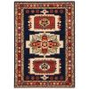 5' X 8' Blue And Red Medallion Area Rug