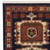 6' Blue And Red Wool Handmade Runner Rug