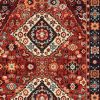 3' X 5' Red And Blue Oriental Area Rug