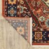 7' X 10' Red And Blue Oriental Area Rug
