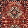 7' X 10' Red And Blue Oriental Area Rug