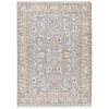 5' X 8' Blue And Ivory Oriental Distressed Area Rug