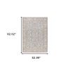 5' X 8' Blue And Ivory Oriental Distressed Area Rug