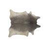 6' X 7' Gray Cowhide Handmade Area Rug