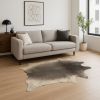6' X 7' Gray Cowhide Handmade Area Rug