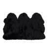 3' X 5' Black Natural Sheepskin Area Rug