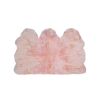 3' X 5' Pink Natural Sheepskin Area Rug