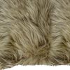 Taupe Natural Sheepskin Lumbar Pillow