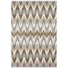 7' X 10' Gray And Taupe Ikat Pattern Area Rug