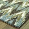 8' X 11' Gray And Taupe Ikat Pattern Area Rug