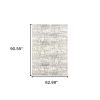 5' X 8' Ivory And Gray Abstract Strokes Area Rug