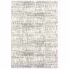 7' X 10' Ivory And Gray Abstract Strokes Area Rug