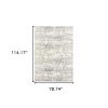 7' X 10' Ivory And Gray Abstract Strokes Area Rug