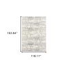 10' X 13' Ivory And Gray Abstract Strokes Area Rug