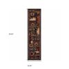 2' X 8' Black And Brown Nature Lodge Runner Rug