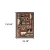8' X 10' Gold and Ivory Power Loom Area Rug