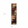8' Green And Ivory Runner Rug