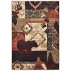 7' X 9' Rustic Brown Animal Lodge Area Rug