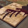 7' X 9' Rustic Brown Animal Lodge Area Rug